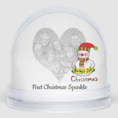 First Christmas Sparkle – Snowman Design Sneeuwbol (Voorkant)