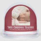 First Christmas Together Baby Birth Stats 2 Photos Sneeuwbol (Voorkant)