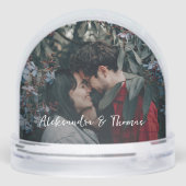 First Christmas Together Couple 2 Photos Keepsake Sneeuwbol (Achterkant)