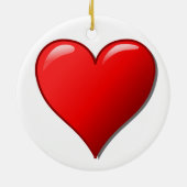 First Christmas Together Cute Red Heart 2019 Cool Keramisch Ornament (Achterkant)