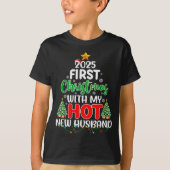 First Christmas With My Hot New Husband Couple Xma T-shirt (Voorkant)
