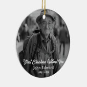 First Christmas Without You Memorial Photo Keramisch Ornament (Rechts)