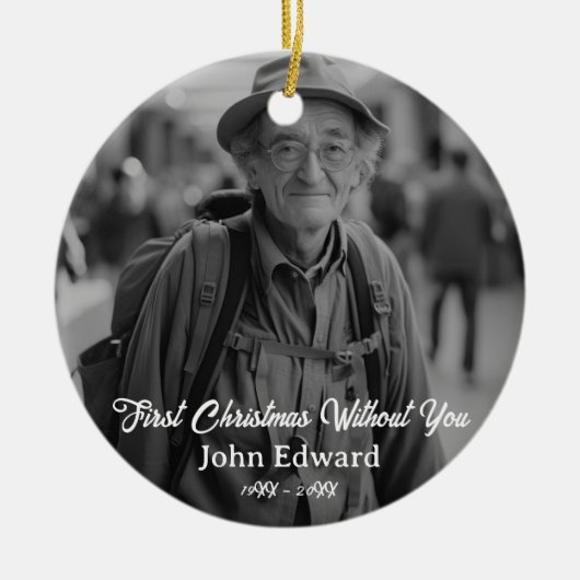 First Christmas Without You Memorial Photo Keramisch Ornament (Voorkant)