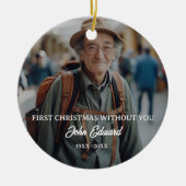 First Christmas Without You Memorial Photo Keramisch Ornament (Voorkant)