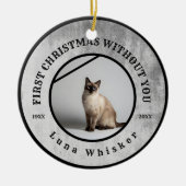 First Christmas Without You Pet Memorial Keramisch Ornament (Voorkant)