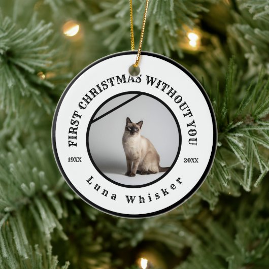 First Christmas Without You Pet Memorial Keramisch Ornament (Boom)