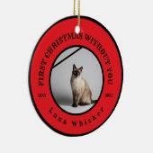 First Christmas Without You Pet Memorial Keramisch Ornament (Rechts)