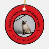 First Christmas Without You Pet Memorial Keramisch Ornament (Voorkant)