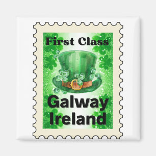 First Class Galway Ireland Stamp Magneet
