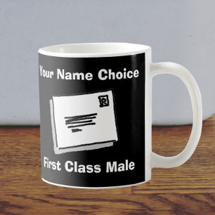 First Class Male with Personalised Name Koffiemok