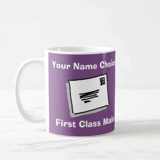 First Class Male with Personalised Name Koffiemok (Links)