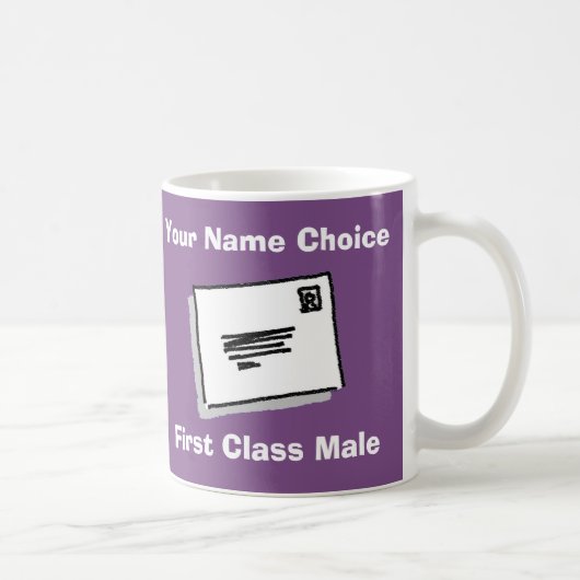 First Class Male with Personalised Name Koffiemok (Rechts)