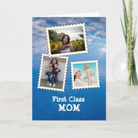 First Class MOEDER Beste Moeder Ooit 3 aangepaste  Kaart (Voorkant)
