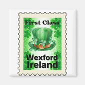 First Class Wexford Ireland Stamp Magneet (Voorkant)