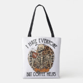 First Coffee Halloween Canvas tas (Achterkant)