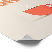 First Coffee Poster – Steaming Cup Kitchen Art (Hoek)