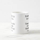 First Coffee Then I Decode 4th grade Handwriting Koffiemok (Center)