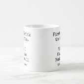 First Coffee Then I Play the Basketball funny Koffiemok (Center)