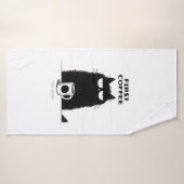 First Coffee Then Meow – Funny Cat Coffee Lover Badhanddoek (Badhanddoek)