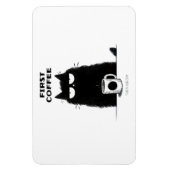 First Coffee Then Meow – Funny Cat Coffee Lover Magneet (Verticaal)