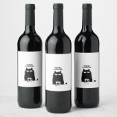 First Coffee Then Meow – Funny Cat Coffee Lover Wijn Etiket (Flessen)