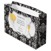 First Communde Boy Black Damask Groot Cadeauzakje (Achterkant Gekanteld)