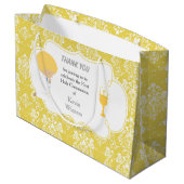 First Communde Boy Gold Damask Groot Cadeauzakje (Achterkant Gekanteld)