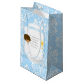 First Commune African American Boy Bedankt Klein Cadeauzakje (Voorkant Gekanteld)