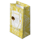 First Commune African American Boy Bedankt Klein Cadeauzakje (Voorkant Gekanteld)