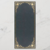 First Commune Blue Gold Elegant Boy Menu (Achterkant)