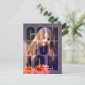 First Communed Bold Photo Overlay Typografie Uitnodiging Briefkaart (Staand voorkant)