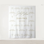 First Communion banner backdrop gold Wandkleed (Voorkant)