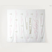 First Communion banner backdrop pink and gold Wandkleed (Voorkant (horizontaal))