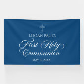 First Communion Blue banner backdrop  (Horizontaal)