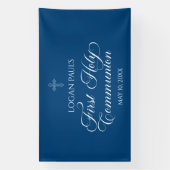 First Communion Blue banner backdrop  (Verticaal)