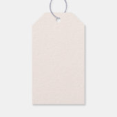 First Communion blush pink bow ivory cross DIY Cadeaulabel (Achterkant)