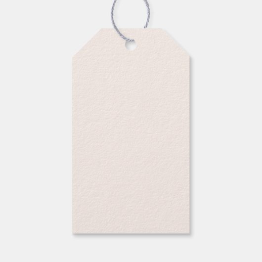 First Communion blush pink bow ivory cross DIY Cadeaulabel (Achterkant)
