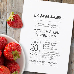 First Communion Boy   Modern + Eenvoudig Kaart