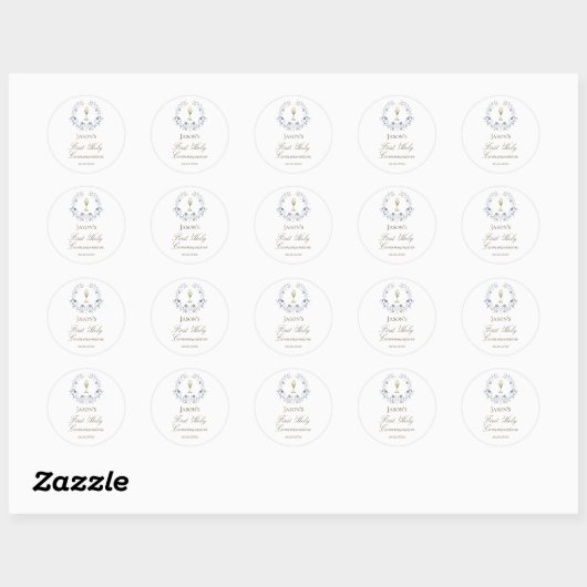 First Communion chalice  Ronde Sticker (Vel)