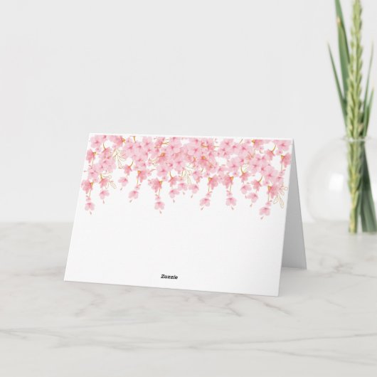 First Communion Cherry Blossom thank you card Bedankkaart (Achterkant)