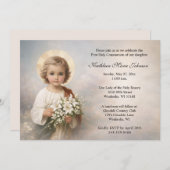 First Communion Child Jesus with Lilies Kaart (Voorkant / Achterkant)