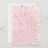 first communion FAUX glitter and pink watercolor Kaart (Achterkant)