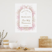 First Communion floral welcome Poster (Keuken)