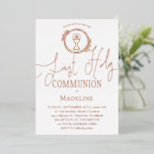 First Communion Folie Uitnodiging (Staand Voorkant)