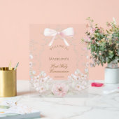 First Communion girl welcome Acryl Bord (Huwelijk)