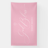 First Communion God Bless Pink banner backdrop  (Verticaal)