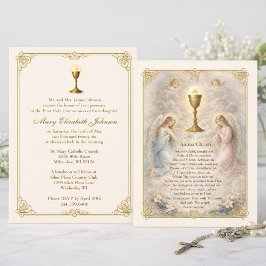 First Communion Invitation Anima Christi Kaart