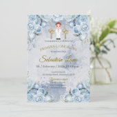 First Communion Invitation Boy Kaart (Staand voorkant)