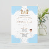 First Communion Invitation Boy Kaart (Staand voorkant)