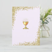 First Communion Invite Purple Kaart (Staand voorkant)